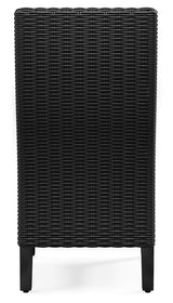 Beachcroft Black/light Gray Outdoor Side Chair With Cushion (Set Of 2) - Ella Furniture