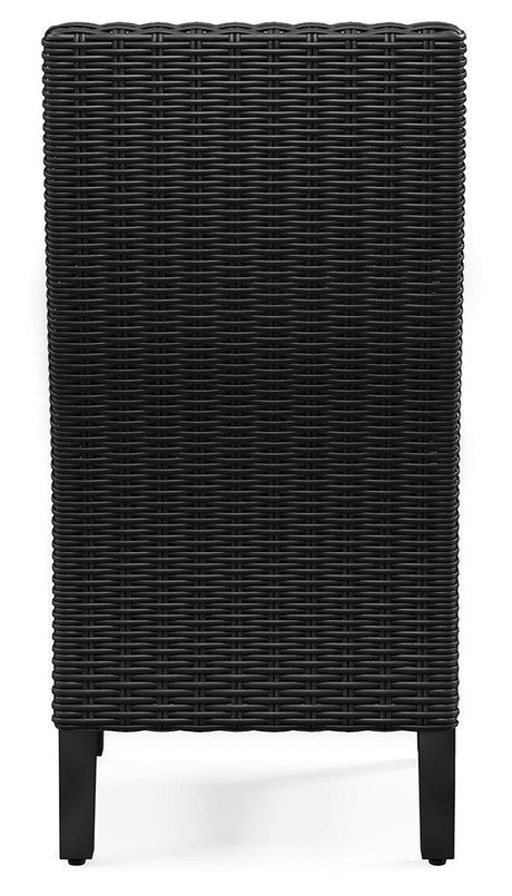 Beachcroft Black/light Gray Outdoor Side Chair With Cushion (Set Of 2) - Ella Furniture