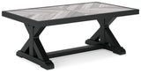 Beachcroft Black/light Gray Outdoor Sofa And 2 Chairs With Coffee Table - Ella Furniture