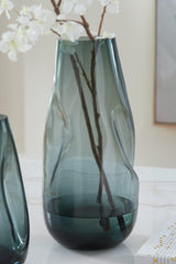 Beamund Teal Blue Vase (Set Of 2) A2900011 - Ella Furniture