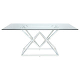 Beaufort Chrome Rectangular Dining Room Set - Ella Furniture