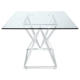 Beaufort Chrome Rectangular Dining Room Set - Ella Furniture