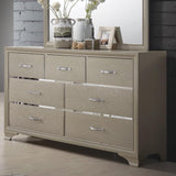 Beaumont Champagne Upholstered Bedroom Set - Ella Furniture