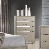 Beaumont Champagne Upholstered Bedroom Set - Ella Furniture