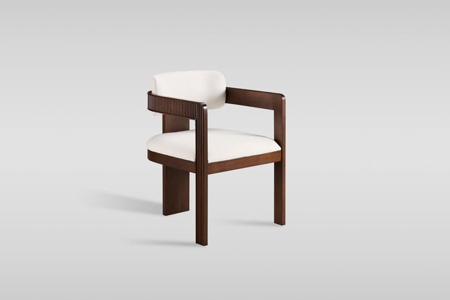 Becky Dining Chair in Walnut with Beige Upholstery from Ella Furniture
