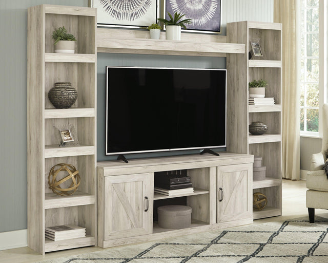 Bellaby Whitewash 4-Piece Entertainment Center EW0331W6 - Ella Furniture