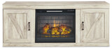 Bellaby Whitewash 4-Piece Entertainment Center With Electric Fireplace EW0331W8 - Ella Furniture