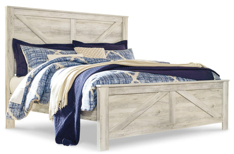 Bellaby Whitewash Crossbuck Panel Bedroom Set - Ella Furniture
