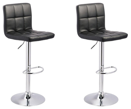 Bellatier Black/chrome Finish 2-Piece Bar Stool - Ella Furniture