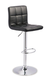 Bellatier Black/chrome Finish 2-Piece Bar Stool - Ella Furniture
