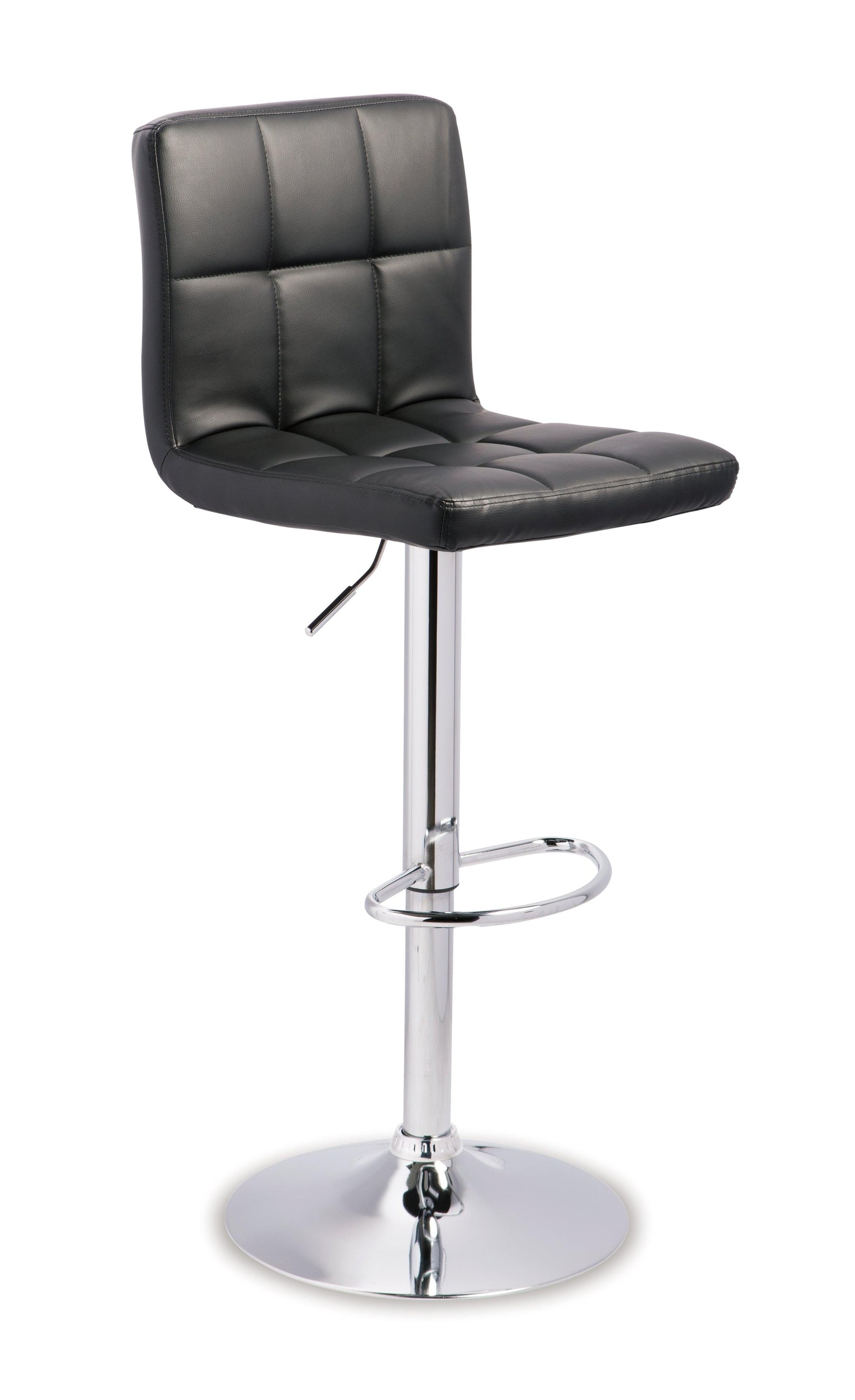 Bellatier Black/chrome Finish 2-Piece Bar Stool - Ella Furniture