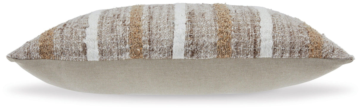 Benish Tan/brown/white Pillow - Ella Furniture
