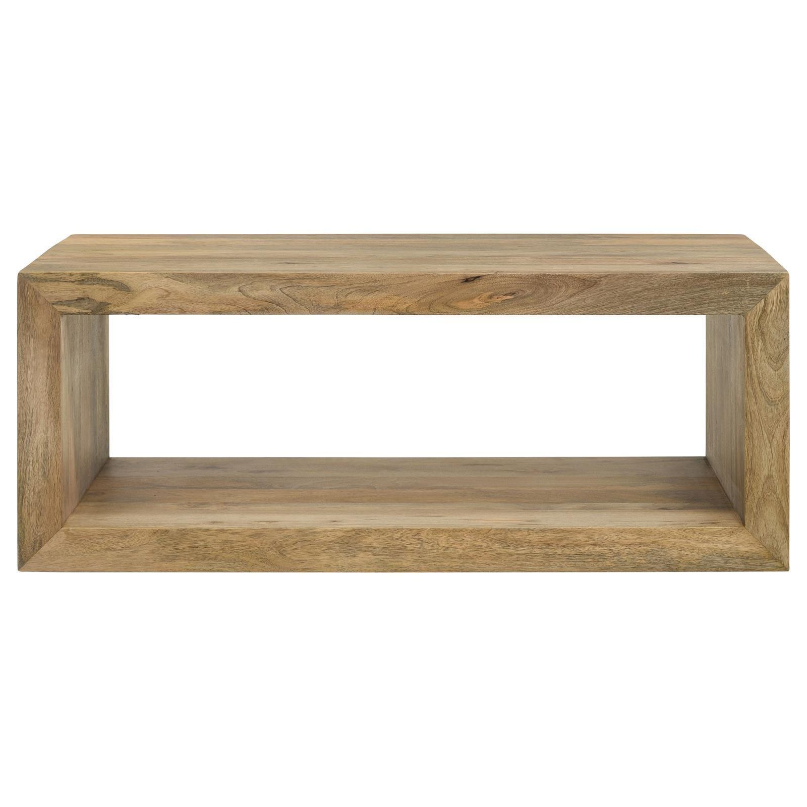 Benton Rectangular Solid Wood Coffee Table Natural 704838 - Ella Furniture