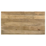 Benton Rectangular Solid Wood Coffee Table Natural 704838 - Ella Furniture