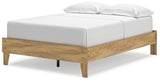 Bermacy Light Brown Full Platform Bed - Ella Furniture