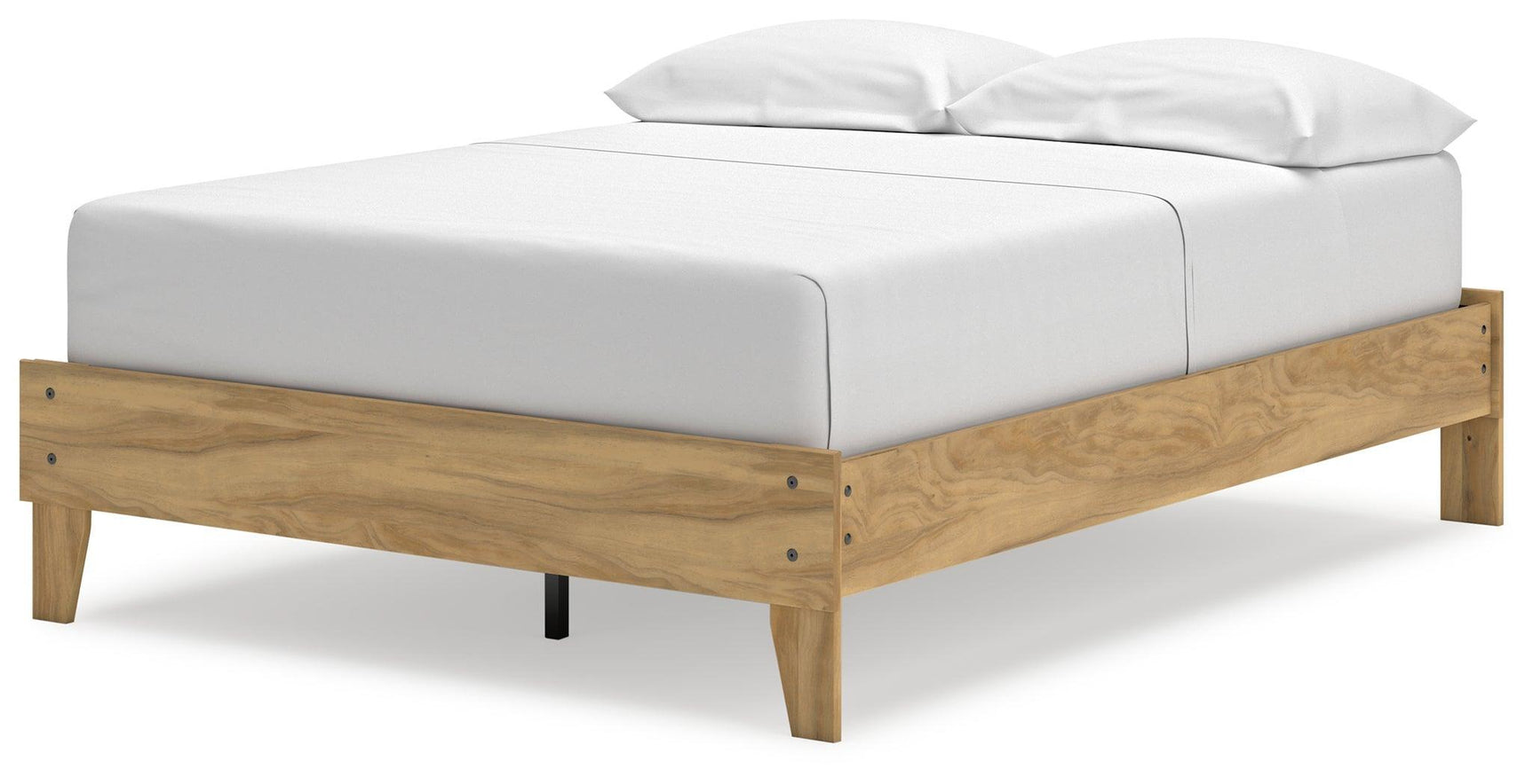 Bermacy Light Brown Full Platform Bed - Ella Furniture