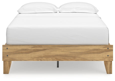 Bermacy Light Brown Full Platform Bed - Ella Furniture