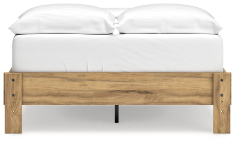 Bermacy Light Brown Full Platform Bed - Ella Furniture