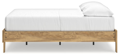 Bermacy Light Brown Full Platform Bed - Ella Furniture