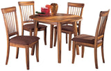 Berringer Rustic Brown Circle Dining Room Set - Ella Furniture