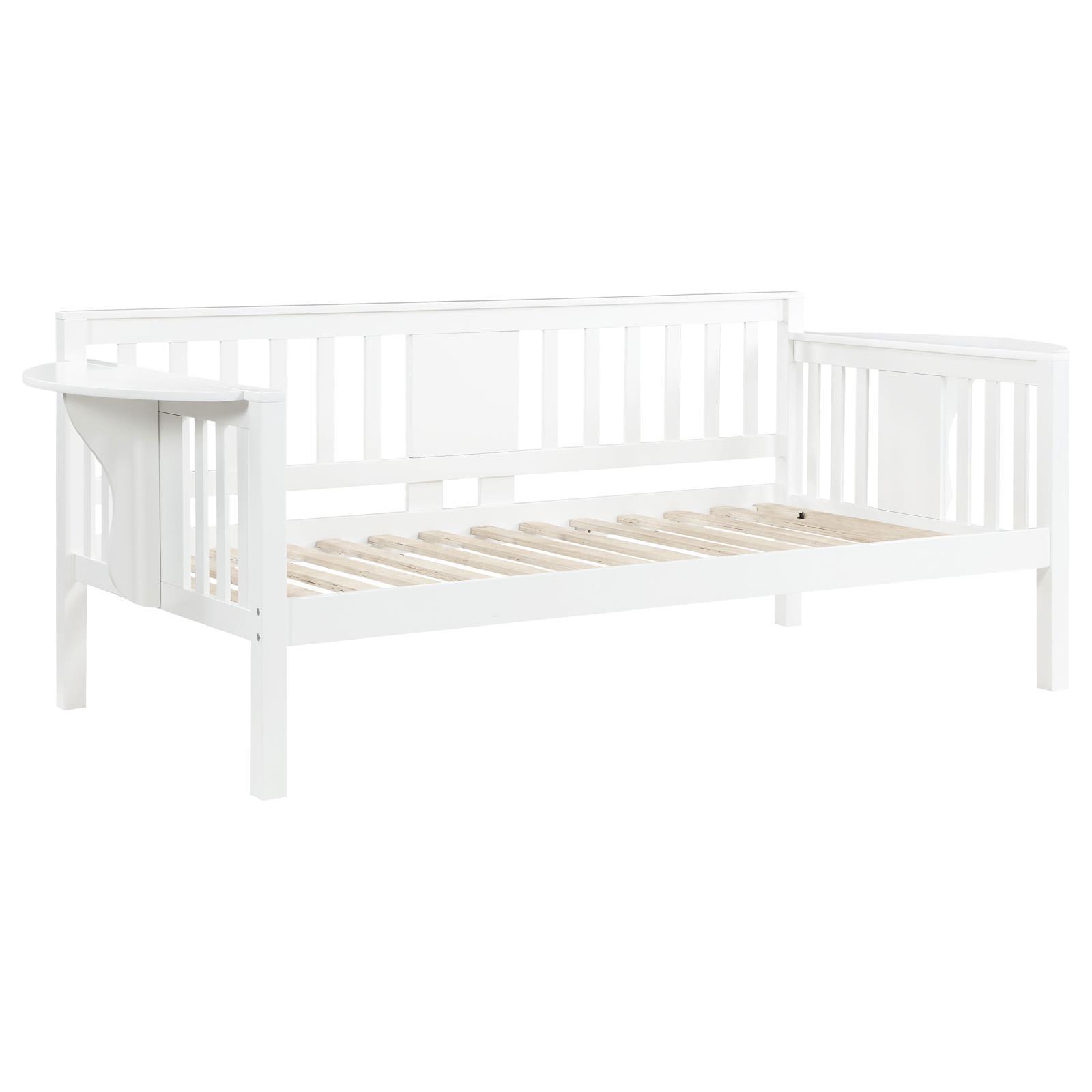 Bethany Wood Twin Daybed With Drop-down Tables White 300837 - Ella Furniture