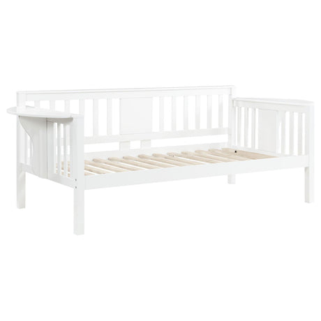 Bethany Wood Twin Daybed With Drop-down Tables White 300837 - Ella Furniture