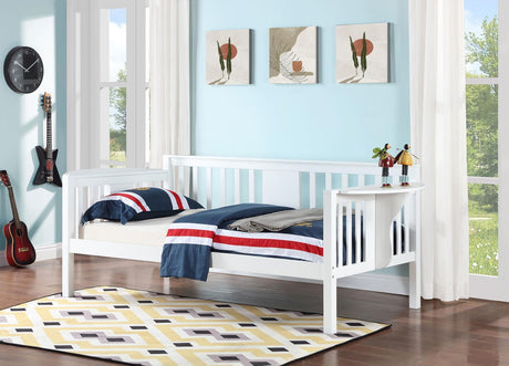 Bethany Wood Twin Daybed With Drop-down Tables White 300837 - Ella Furniture