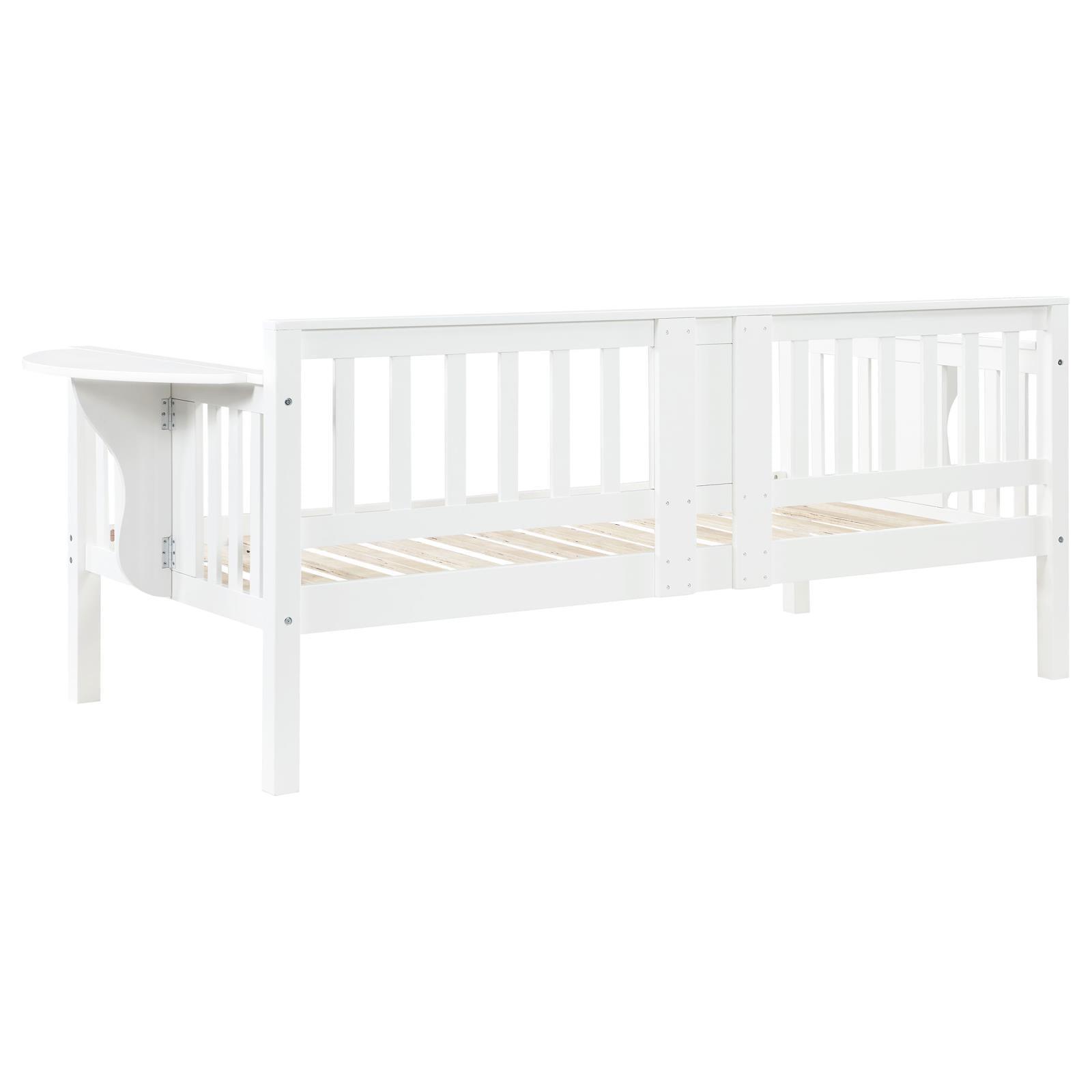 Bethany Wood Twin Daybed With Drop-down Tables White 300837 - Ella Furniture