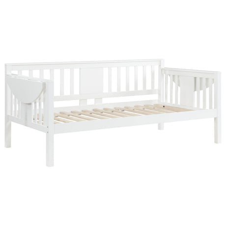 Bethany Wood Twin Daybed With Drop-down Tables White 300837 - Ella Furniture
