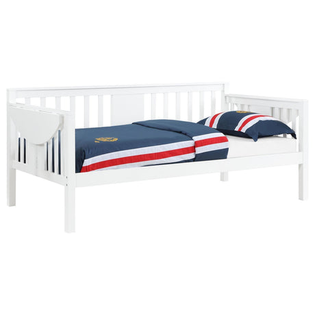 Bethany Wood Twin Daybed With Drop-down Tables White 300837 - Ella Furniture