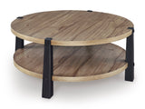 Light Brown and Black Coffee Table and End Table Set — product image 2