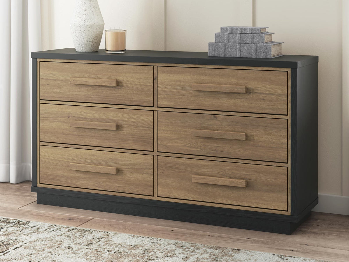 Kozmour Black/Brown Dresser — product view