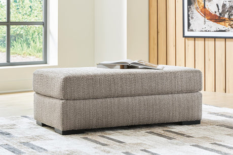 Lofwood Fossil Chenille Ottoman — product image 3