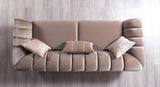 Bianka Coffee Velvet Sofa & Loveseat - Ella Furniture