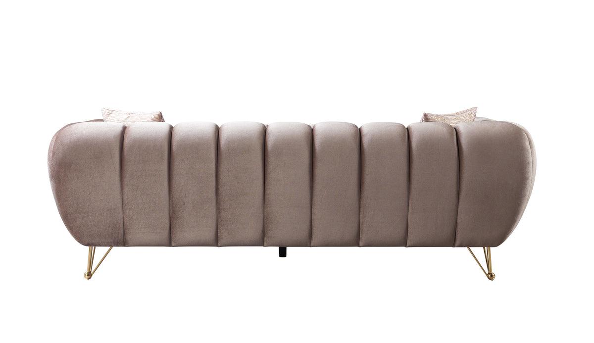 Bianka Coffee Velvet Sofa & Loveseat - Ella Furniture