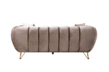 Bianka Coffee Velvet Sofa & Loveseat - Ella Furniture