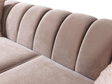 Bianka Coffee Velvet Sofa & Loveseat - Ella Furniture