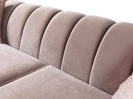 Bianka Coffee Velvet Sofa & Loveseat - Ella Furniture