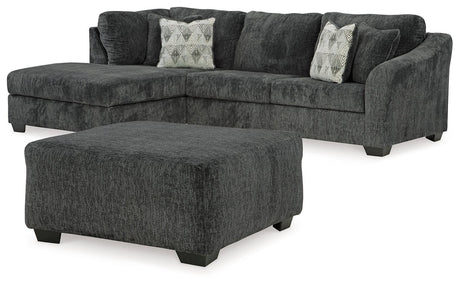 Biddeford Shadow 2-Piece Sectional With Ottoman - Ella Furniture