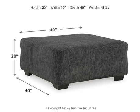 Biddeford Shadow 2-Piece Sectional With Ottoman - Ella Furniture
