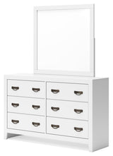 Binterglen White Dresser And Mirror - Ella Furniture