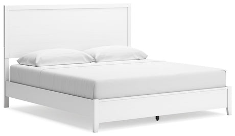 Binterglen White King Panel Bed - Ella Furniture
