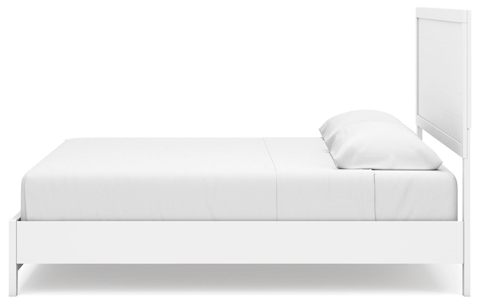 Binterglen White King Panel Bed - Ella Furniture