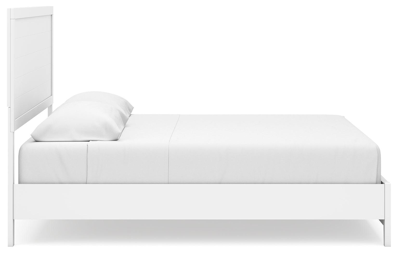 Binterglen White King Panel Bed - Ella Furniture