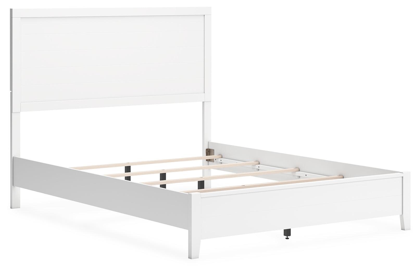 Binterglen White Queen Panel Bed - Ella Furniture