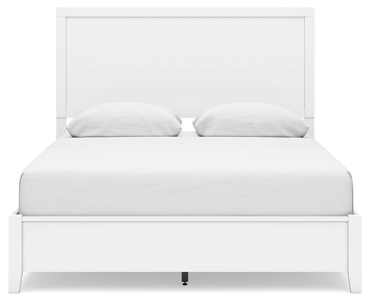 Binterglen White Queen Panel Bed - Ella Furniture