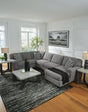 Birkdale Court Gray Chenille 3-Piece Sectional with Chaise from Ella Furniture