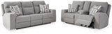 Biscoe Pewter Sofa And Loveseat - Ella Furniture