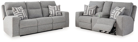 Biscoe Pewter Sofa And Loveseat - Ella Furniture