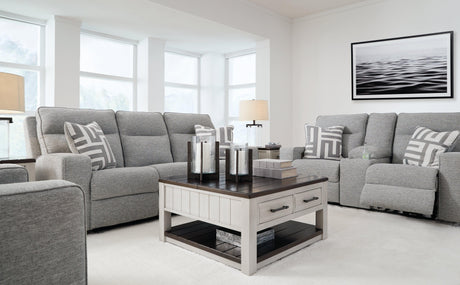 Biscoe Pewter Sofa And Loveseat - Ella Furniture